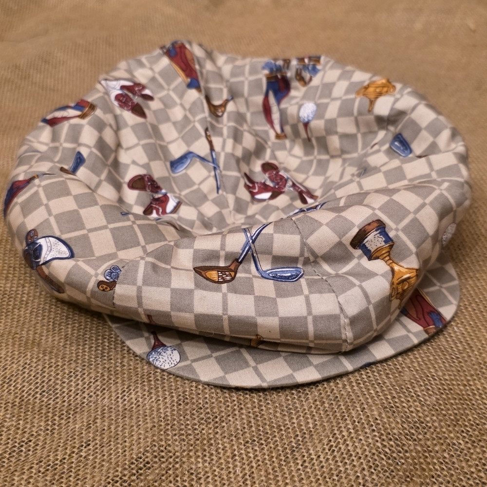 Vintage Sima Int. Golf Theme Newsboy Cap